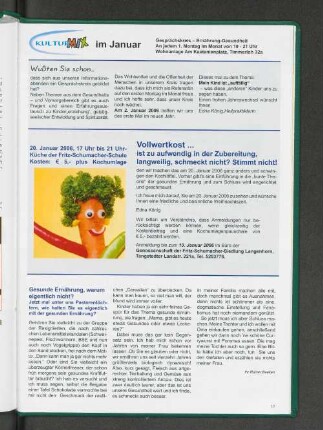 Gesunde Ernährung, warum eigentlich nicht?
