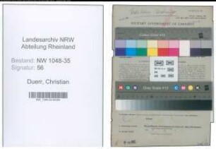 Entnazifizierung Christian Duerr , geb. 30.01.1905 (Musiker)