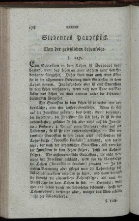 Siebentes Hauptstück. - Neuntes Hauptstück.