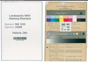 Entnazifizierung Otto Heiduck , geb. 14.09.1905 (Bergmann)