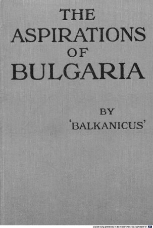 The aspirations of Bulgaria