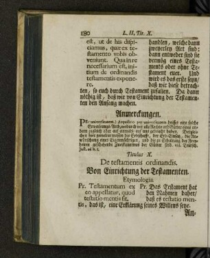 Titulus X. De testamentis ordinandis.