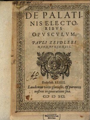 De palatinis electoribus opusculum