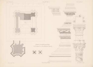 Or San Michele, Florenz: Grundriss, Details Altar (aus: Architektonisches Skizzenbuch, H. 155/2, 1879)