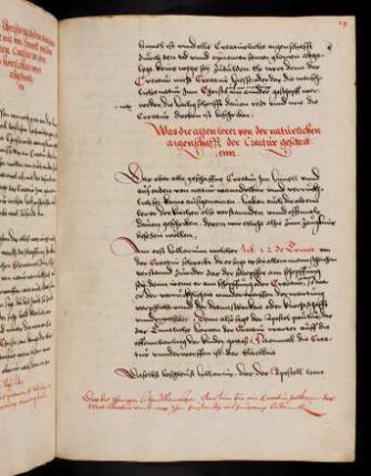 29r-30v, Was die alten lerer von der natürlichen aigenschafft der Creatur geschriben