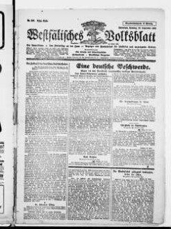 Westfälisches Volksblatt : amtliches Mitteilungsblatt der NSDAP und der Behörden der Kreise Paderborn, Büren, Warburg