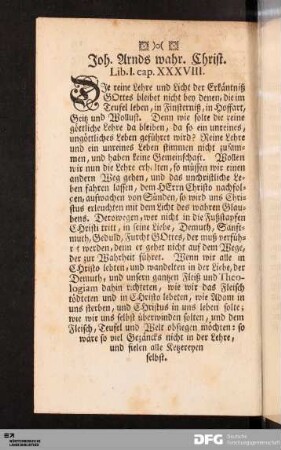 Joh. Arnds wahr. Christ. Lib. I. cap. XXXVIII.