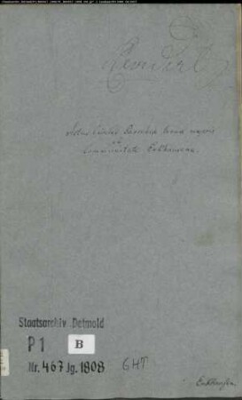 Zivilstandsregister der katholischen Gemeinde Verne, Kreis Büren (GHT 1808) (Gemeinde: Katholische Gemeinde Verne)