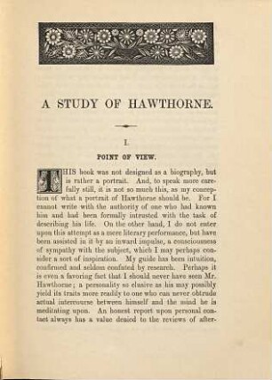 A Study of Hawthorne by George Parsons Lathrop
