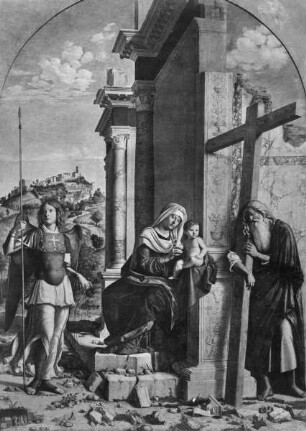 Madonna mit Kind zwischen Heiligen