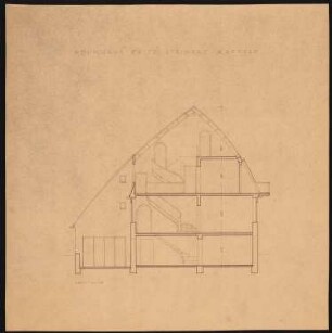 Wohnhaus Fritz Steinert, Krefeld: Schnitt 1:50 (von Inv.Nr. 4949)