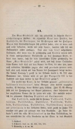 II. [Eintheilung und Untgergaue]