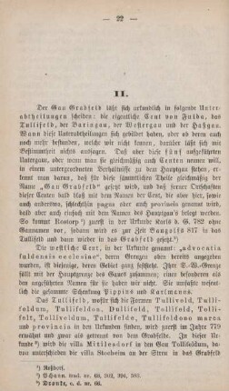 II. [Eintheilung und Untgergaue]