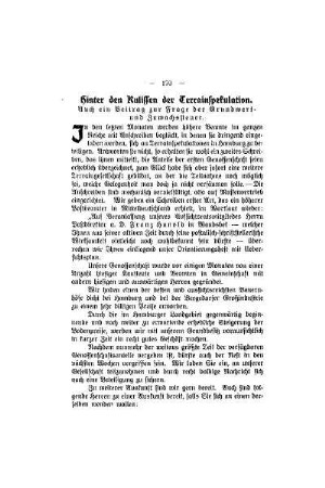 Hinter den Kulissen der Terrainspekulation
