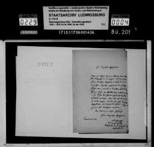 Glückwunschadressen anläßlich der Verlobung des Prinzen Eugen von Württemberg mit der Großfürstin Vera