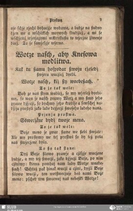 Wotze nasch, aby Knesowa modlitwa