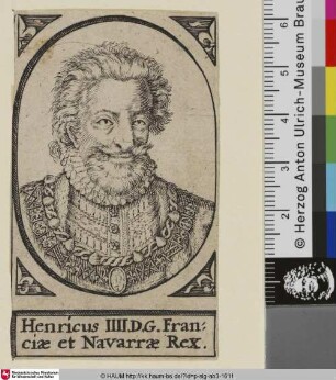 Henricus IIII. D. G. Franciae et Navarrae Rex.; [Henri IV., König von Frankreich]