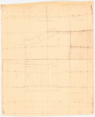 Hauptfriedhof, Dortmund: Treppe: Grundriss, Schnitt 1:20