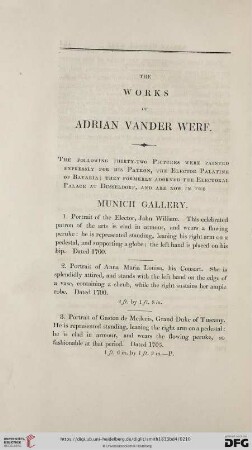 The Works of Adrian Vander Werf