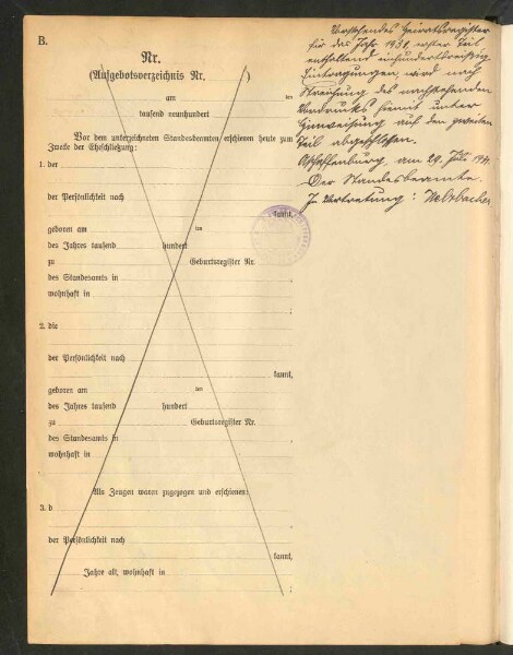 Standesamtsbuch der Stadt Aschaffenburg: Eheschließungen 252/1930 - 130/1931