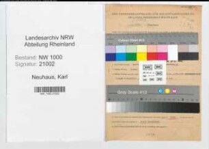 Entnazifizierung Karl Neuhaus, geb. 22.07.1910 (Regierungsrat)