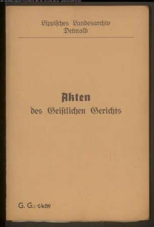Anna Maria Ilsabein Pott zu Lockhausen gegen Kaspar Speckman (Speckbaum, Speckenbäumer) bei Fricke zu Aspe, wegen einer Eheklage; Intervenientin Margrete Liesabeth aus dem Vinner Kotten