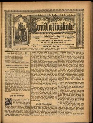 Erste Ausgabe vom Sonntag, den 01. Mai 1910.