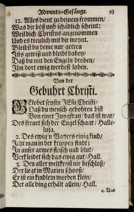 Von der Gebuhrt Christi.