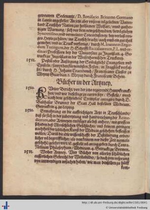 Bücher in der Artzney.