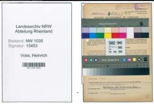 Entnazifizierung Heinrich Voss , geb. 19.06.1913 (Kaufmaennischer Angestellter)