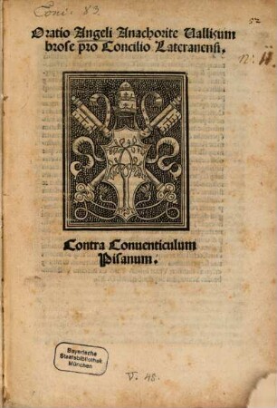 Oratio Angeli Anachorite Vallisumbrose pro concilio Lateranensi