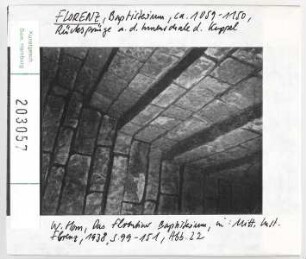 Florenz: Baptisterium, Innenschale der Kuppel, Rücksprünge