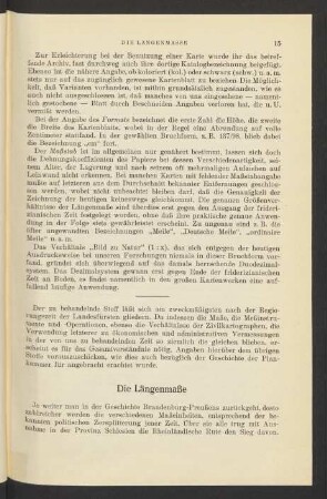 Die Längenmaße
