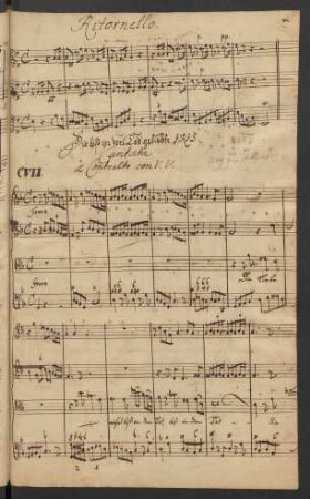 Die Bis in der Tod geliebte Iris; Contra-A, strings, bc