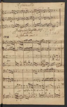 Die Bis in der Tod geliebte Iris; Contra-A, strings, bc