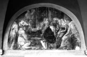 Episoden aus dem Leben des heiligen Franz von Assisi, Lünette 31: Der heilige Franz von Assisi predigt