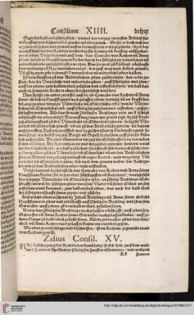 Zasius Consil. XV.