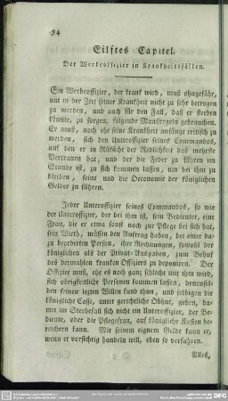 Eilftes Capitel. Der Werbeoffizier in Krankheitsfällen