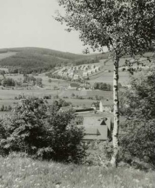 Geising, Teilansicht des Ortes mit Bergarbeitersiedlung