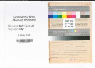 Entnazifizierung Ilse Linke , geb. 22.03.1914 (Mitinhaberin)