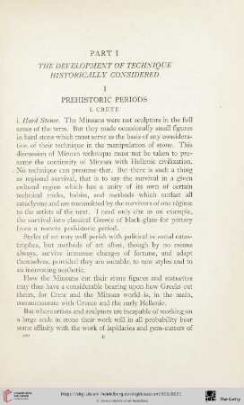 I. Prehistoric periods