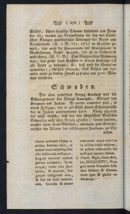 272-282, Schwaben - Markgrafschafften Cham. Isterreich
