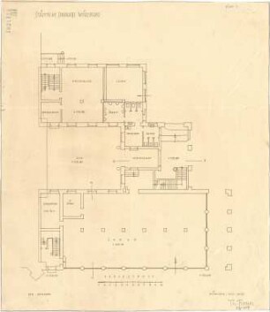 Fischer, Theodor; Würzburg, Münsterplatz; Sparkasse - Grundriss EG