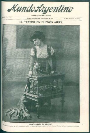 El teatro en Buenos Aires [Fotografía] : María Gámez de Aranaz