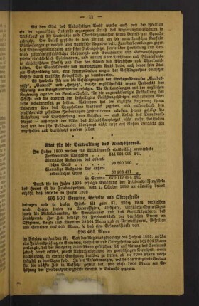 Etat für die Verwaltung des Reichsheeres.