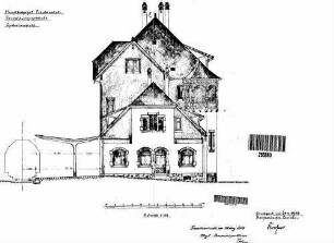 Freudenstadt Hbf: Empfangsgebäude Giebelansicht