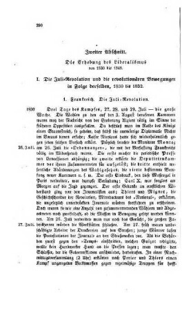 Zweiter Abschnitt. Die Erhebung des Liberalismus von 1830 bis 1848