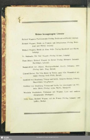 Weitere herangezogene Literatur