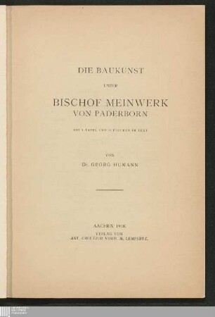 Die Baukunst unter Bischof Meinwerk von Paderborn