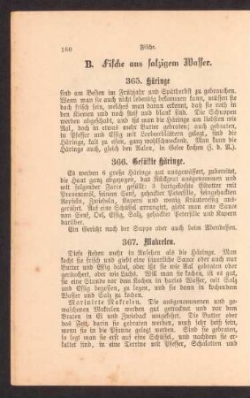 B. Fische aus salzigem Wasser.